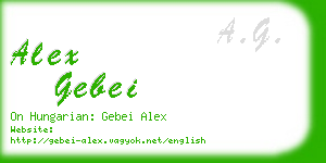 alex gebei business card